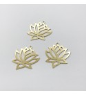 Raw Brass Lotus Charm, Brass Necklace Charms, Lotus Pendant, Lotus Earring Charm, Laser Cut Jewelry Making Supplies RW-1029