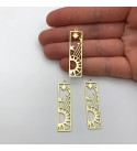 Raw Brass Sunrise Stars Bar Charm Pendant, Sun Stars Bar Charm, Sun Earring Charms, Laser Cut Jewelry Supplies Brass Findings RW-1154