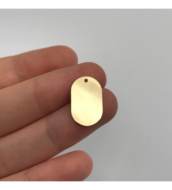 Raw Brass Oval Connector, Oval Charm, Brass Oval Pendant, Oval Blank Charm, Earring Findings, Laser Cut Jewelry Supplies RW-1203