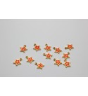 Shiny Gold Plated Neon Enamel Star Charm, Neon Orange Tiny Star Charm Pendant, Enamel Star Charms for Jewelry Making GLD-1064