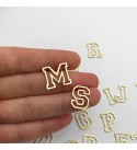 Raw Brass Letter Charm, Initial Charm, Alphabet Letter Charms, Letter Pendant, Letter Beads, Personalized Findings RW-1253