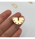 Raw Brass Half Round U Shape Connector, D Connector with 7 Holes, Brass Connectors, Laser Cut Jewelry Supplies RW-1216