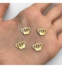 Raw Brass Tiny Crown Charm, Crown Pendant, Tiara Charm, Bracelet Anklet Earring Necklace Charms, Laser Cut Jewelry Supplies  RW-1293