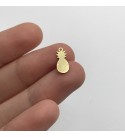 Raw Brass Tiny Pineapple Charm, Pineapple Pendant, Pineapple Charms for Jewelry Making, Bracelet Anklet Earring Charms RW-1292