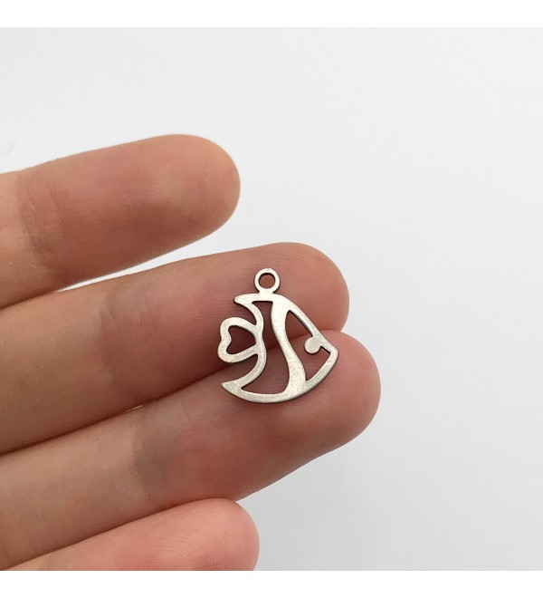 Stainless Steel Tiny Fish Charm, Fish Pendant, Brass Animal Charms for Jewelry Making, Laser Cut Jewelry Supplies STL-3311