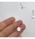 6pcs Stainless Steel Saturn Planet Stick Charm Pendant, Drop Dangle Planet Saturn Earring Charm, Jewelry Making Supplies STL-3162