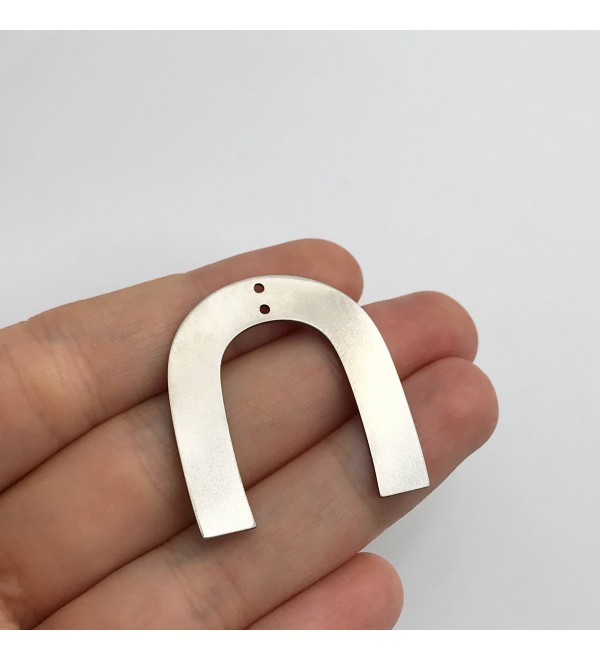 Stainless Steel U Shaped Connector Charm, Laser Cut U Shaped Connector With 2 Holes, Geometric Earring Connector Charms STL-3081