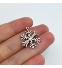 Stainless Steel Snowflake Charm, Snowflake Pendant, Winter Charms, Christmas Charms, DIY Charms, Laser Cut Jewelry Supplies STL-3376