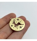 Raw Brass Reindeer Charm, Christmas Charms, Holiday Charms, Brass Findings, Earring Charms, Laser Cut Jewelry Supplies RW-1378