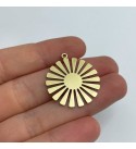 Raw Brass Sun Charm, Sun Pendant, Brass Earring Charms, Brass Findings, Brass DIY Supplies, Laser Cut Jewelry Supplies RW-1391