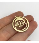 Raw Brass Christmas Santa Charm, Brass Santa Pendant, Brass Christmas Charms, Earring Charms Jewelry Making Supplies RW-1399