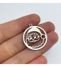 Stainless Steel Santa Charm, Christmas Santa Charm Pendant, Christmas Charms, Earring Charms Laser Cut Jewelry Making Supplies STL-3399