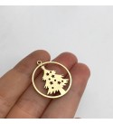 Raw Brass Christmas Tree Charm, Pine Tree Charm Pendant, Christmas Charms, Brass Findings, Laser Cut Jewelry Supplies RW-1373