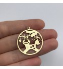 Raw Brass Reindeer Charm, Deer Charm, Brass Christmas Charms, Holiday Charms, Winter Charms, Laser Cut Jewelry Supplies RW-1449