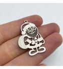 Stainless Steel Christmas Santa Charm, Steel Santa Claus Pendant, Christmas Charms, Earring Charms, Laser Cut Jewelry Supplies STL-3398