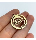 Raw Brass Christmas Santa Charm, Brass Santa Pendant, Brass Christmas Charms, Earring Charms, Laser Cut Jewelry Making Supplies RW-1401