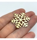 Raw Brass Snowflake Charm, Christmas Snowflake Charm, Winter Charms, Christmas Charms, Brass Findings Laser Cut Jewelry SuppliesRW-1413