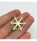 Raw Brass Snowflake Charm, Brass Christmas Charms, Snowflake Pendant, Winter Charms, Earring Charms, Laser Cut Jewelry Supplies RW-1446