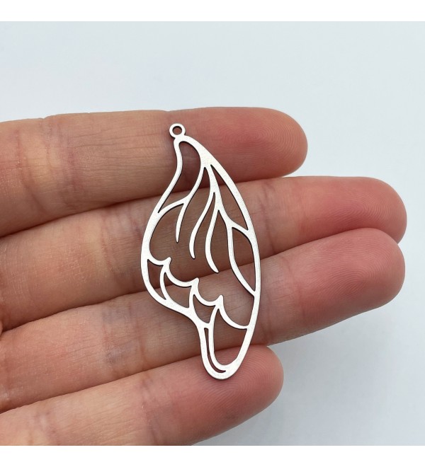 Stainless Steel Butterfly Wing Charm, Butterfly Wing Pendant, DIY Wing Earring Charms for Jewelry Making, Laser Cut Supplies STL-3155