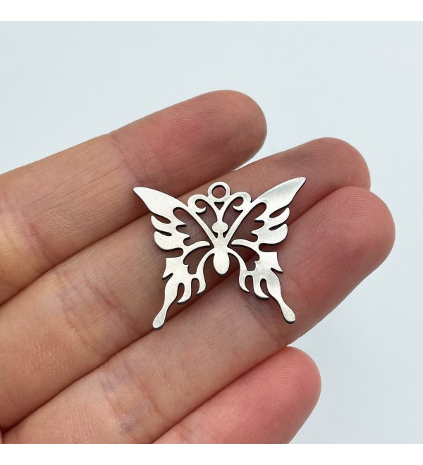 Stainless Steel Butterfly Charm, Butterfly Necklace Charm, Butterfly Pendant, Earring Charms Laser Cut Jewelry Making Supplies STL-3032