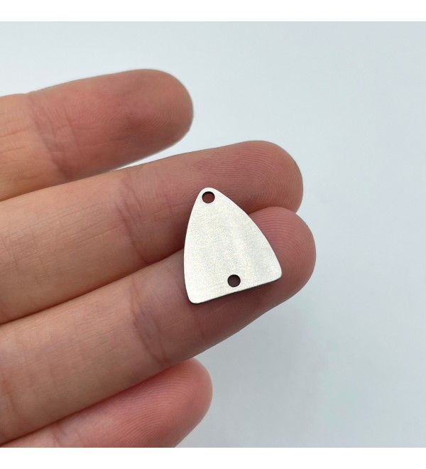 Stainless Steel Triangle Connector Charm, Geometric Triangle 2 Hole Connector Earring Charm, Laser Cut Jewelry Supplies STL-3115