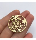 Raw Brass Snowflake Charm, Brass Christmas Charms, Snowflake Pendant, Winter Charms, Earring Charms, Laser Cut Jewelry Supplies RW-1454