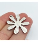 Stainless Steel Flower Charm Pendant, Daisy Flower Dangle Earring Charms, Laser Cut Jewelry Making Supplies Earring Findings STL-3123