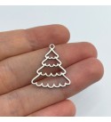 Stainless Steel Christmas Tree Charm, Tree Charm, Steel Christmas Charms, Earring Charms, Laser Cut Jewelry Making Supplies STL-3463