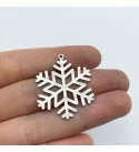 Stainless Steel Snowflake Charm, Christmas Snowflake Charm, Winter Charms, Christmas Charms, Laser Cut Jewelry Supplies STL-3413