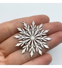 Stainless Steel Snowflake Charm, Christmas Charms, Snowflake Pendant, Winter Charms, Earring Charms Laser Cut Jewelry Supplies STL-3419