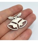 Stainless Steel Christmas Bells Charm, Bell Charm Pendant, Jingle Bells Charm, Christmas Charms, Laser Cut Jewelry Supplies STL-3424