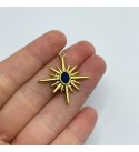 Gold Plated Enamel Star Charm, Star Pendant, Gold Tone North Star Charm, Gold Necklace Pendants Jewelry Making Supplies GLD-1099