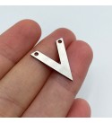 Stainless Steel V Connector Charm, Geometric V Shaped Connector 2 Holes, Laser Cut Geometric Charms for Jewelry Making STL-3103