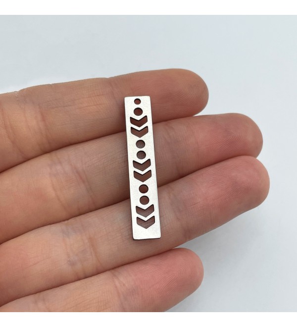 Stainless Steel Geometric Bar Charm, Geometric Bar Pendant, Earring Findings, DIY Charms Laser Cut Jewelry Making Supplies STL-3322