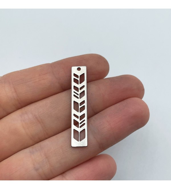 Stainless Steel Rectangle Geometric Bar Charm, Geometric Bar Pendant, Earring Charms, Laser Cut Jewelry Making Supplies STL-3323