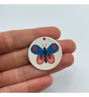 Colored Stainless Steel Moth Charm, Moth Pendant, Butterfly Charm, Colored Charms, Earring Charms, Jewelry Making Supplies PTD-1029