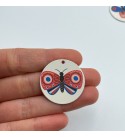 Colored Stainless Steel Moth Charm, Moth Pendant, Butterfly Charm, Colored Charms, Earring Charms, Jewelry Making Supplies PTD-1029