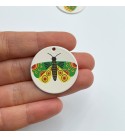 Colored Stainless Steel Moth Charm, Moth Pendant, Butterfly Charm, Colored Charms, Earring Charms, Jewelry Making Supplies PTD-1030