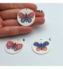 Colored Stainless Steel Moth Charm, Moth Pendant, Butterfly Charm, Colored Charms, Earring Charms, Jewelry Making Supplies PTD-1029