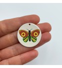 Colored Stainless Steel Moth Charm, Moth Pendant, Butterfly Charm, Colored Charms, Earring Charms, Jewelry Making Supplies PTD-1030