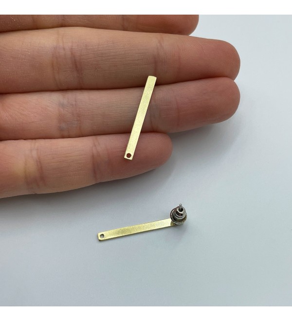 1 Pair Raw Brass Earring Stud, Brass Blank Earring Post, Blank Stud, Earring Post, Brass Connector Earring, Laser Cut Jewelry Supplies RW-1479