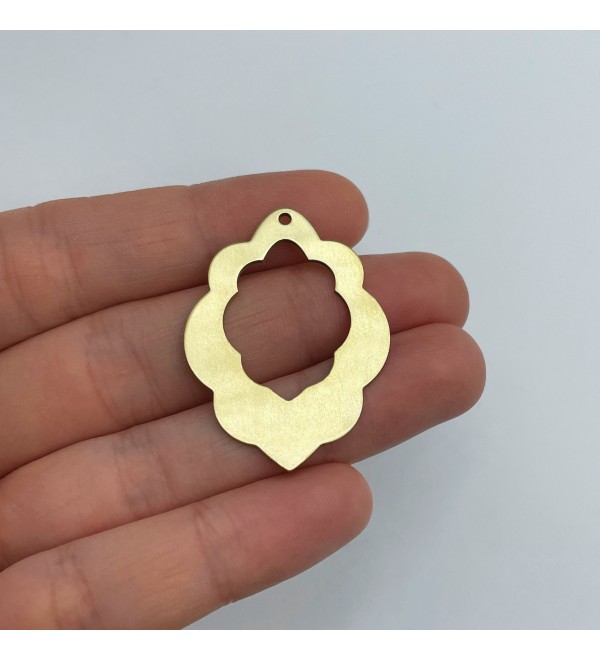 Raw Brass Earring Charm, Earring Accessories, Earring Pendant, Brass Charms Findings, Earring Connector, Brass Jewelry Supplies RW-1484