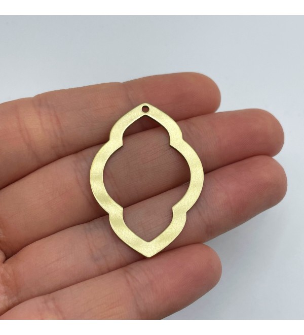 Raw Brass Earring Charm, Earring Accessories, Earring Pendant, Brass Frame Charms, Earring Connector, Brass Jewelry Supplies RW-1492