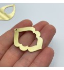 Raw Brass Earring Charm, Earring Accessories, Earring Pendant, Brass Frame Charms, Earring Connector, Brass Jewelry Supplies RW-1483