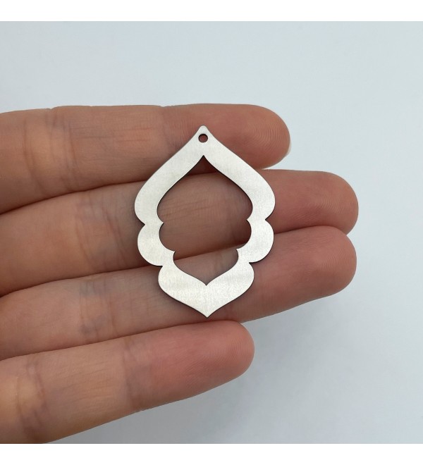 Stainless Steel Earring Charm, Earring Accessories, Earring Pendant, Frame Charm, Earring Connector, Steel Jewelry Supplies STL-3483