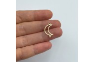 10pcs Raw Brass Moon...