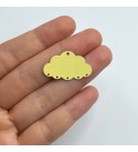 Cloud Earring Charm, Cloud Pendant, Colored Steel Earring Charm, Brass Earring Charms, Laser Cut Jewelry Making Supplies PTD-1139