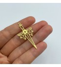 Sword Charm, Sword Pendant, Colored Steel Knife Charm, Brass Charms Earring Findings, Halloween Charms, Laser Cut Jewelry PTD-1355