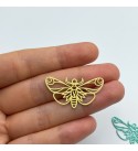 Moth Charm, Butterfly Charm, Geometric Butterfly Pendant, Moth Pendant, Steel Earring Findings, Laser Cut Jewelry Supplies PTD-1316