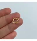 24K Gold Plated Cloud Charm, Cloud Connector, Brass Connectors, Tiny Cloud Earring Charm, Jewelry Supplies, Laser Cut Charms GLD-1529